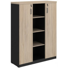 Armário Alto Credenza Start (1200x450x1615) Calvi/Preto.